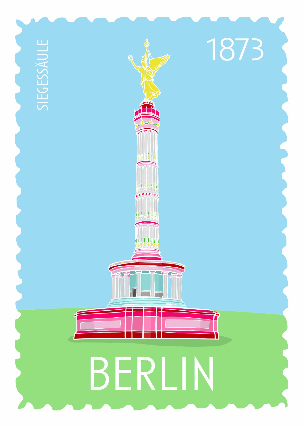 Postkarte - Limo & Mo - Siegessäule