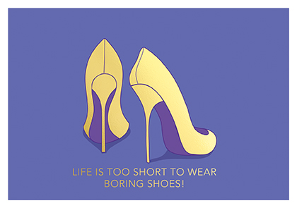 Postkarte - La Card - Boring shoes