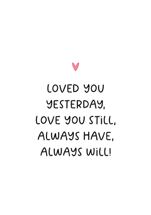 Postkarte - La Card - Loved you yesterday Postkarte - La Card - Loved you yesterday