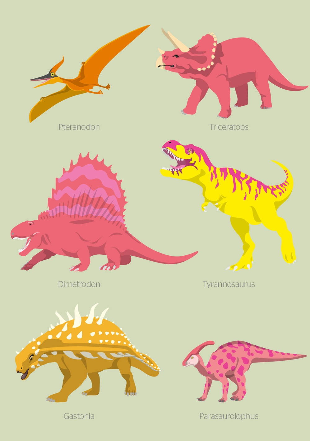 Postcard - luminous - Dinos