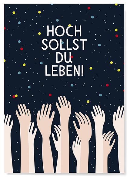Postcard - familytree - Hoch sollst du leben Postcard - familytree - Hoch sollst du leben