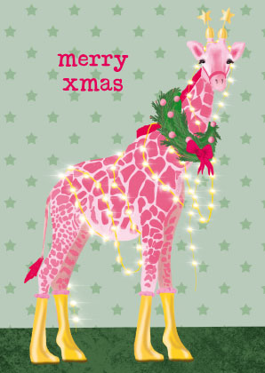 Postkarte - Toni Starck - Xmas Giraffe Postkarte - Toni Starck - Xmas Giraffe
