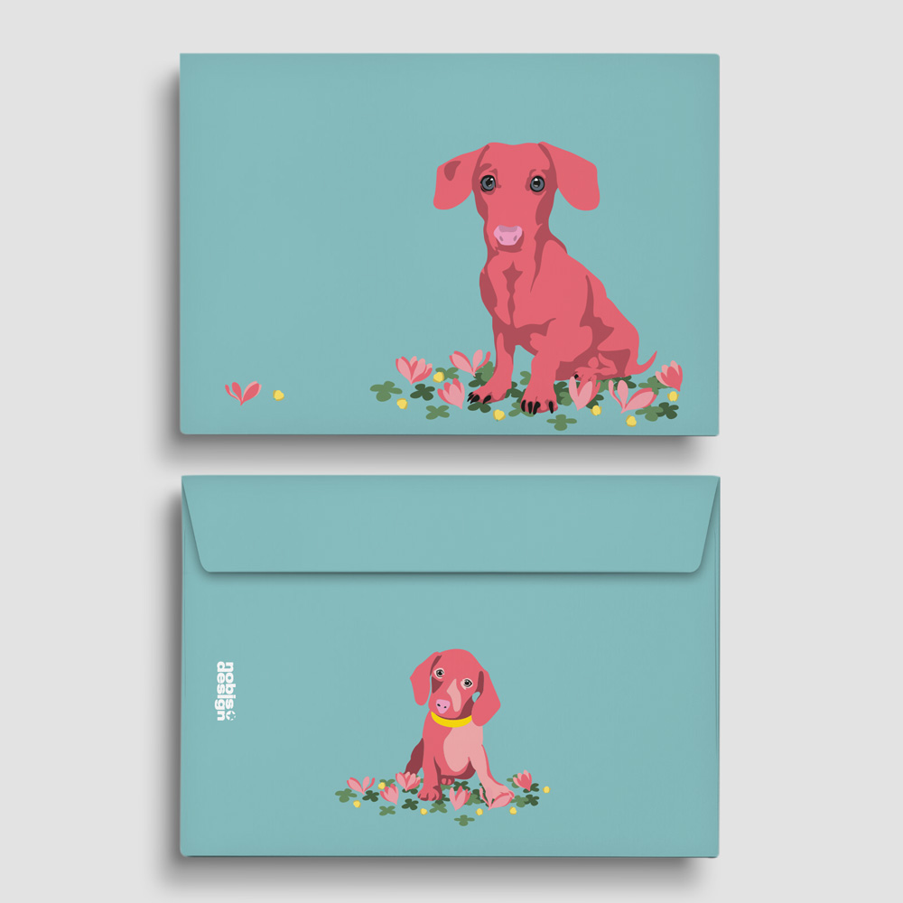 Envelope - neonstyle - Dachshund