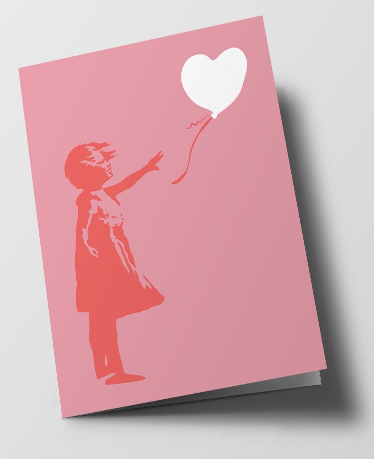 Klappkarte - Museum Art - Girl with heart