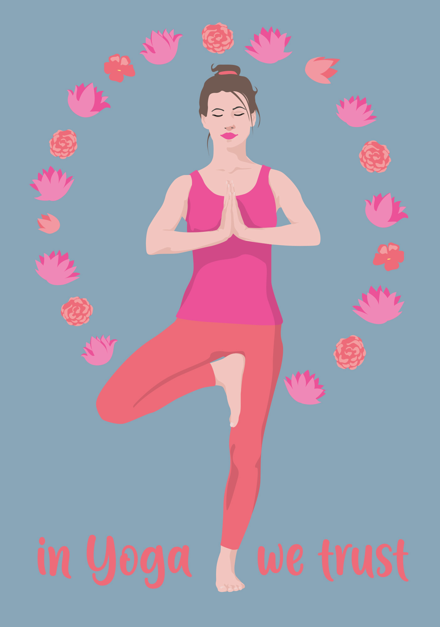 Postcard - happiness - In yoga we trust Postcard - happiness - In yoga we trust