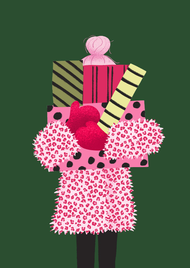 Postkarte - andrea liesert - X-Mas shopping
