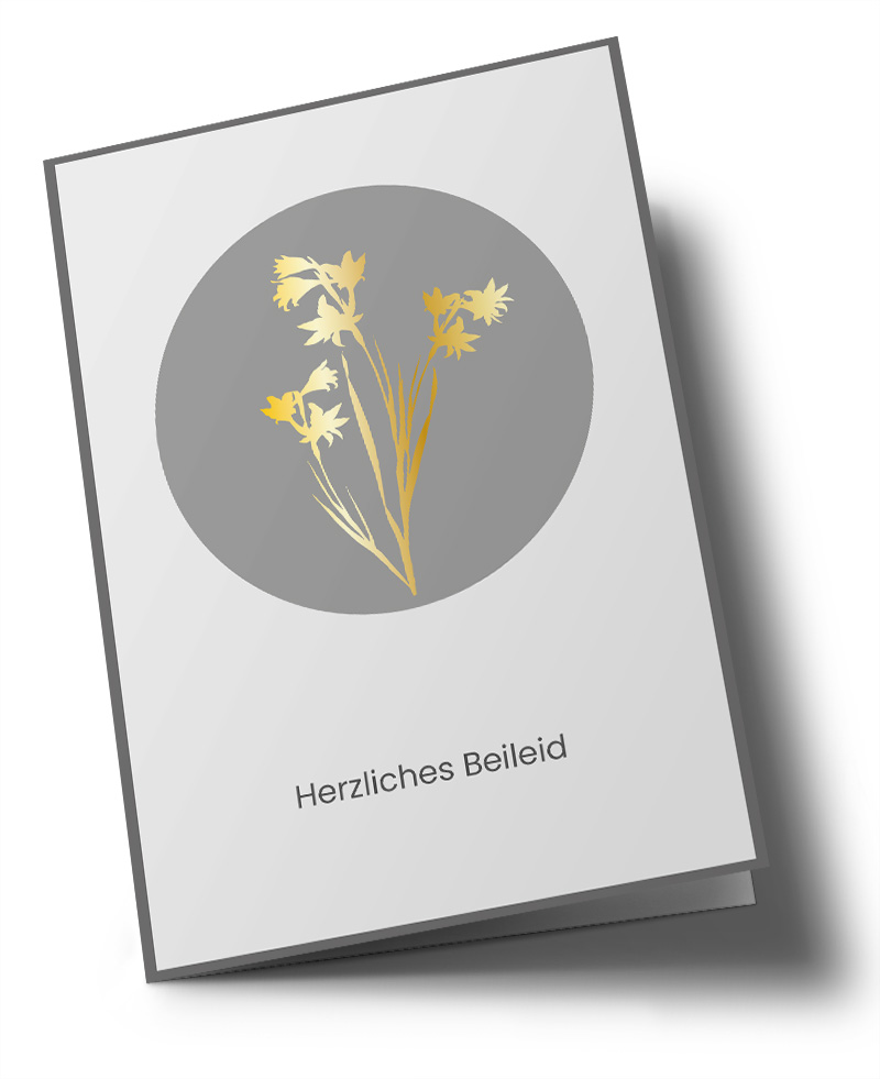 Doublecard C6 - Toni Starck - Lilies, Herzliches Beileid