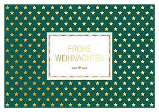 Postkarte - La Card - Sternchen auf grün Postkarte - La Card - Sternchen auf grün