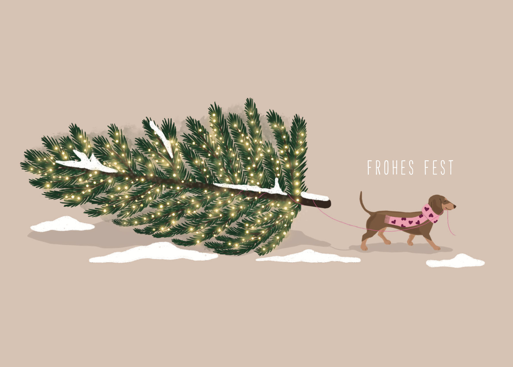Postkarte - Alfie's Greetings - Lighted Tree