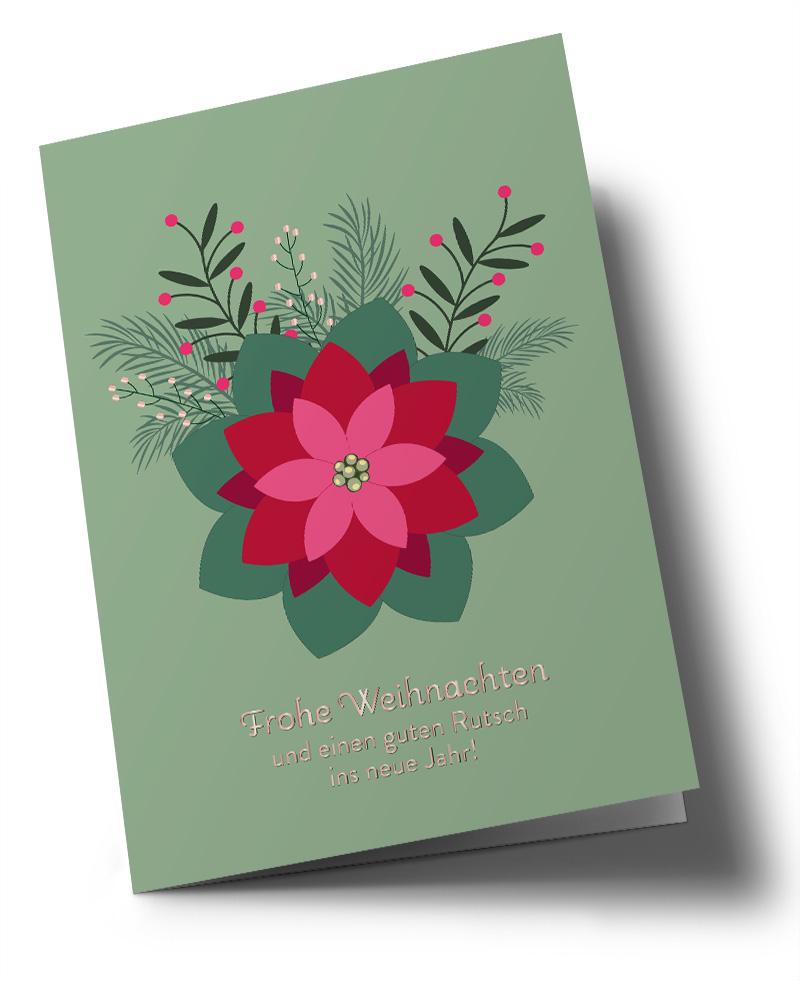 Klappkarte C6 - Toni Starck - Weihnachtsstern Klappkarte C6 - Toni Starck - Weihnachtsstern