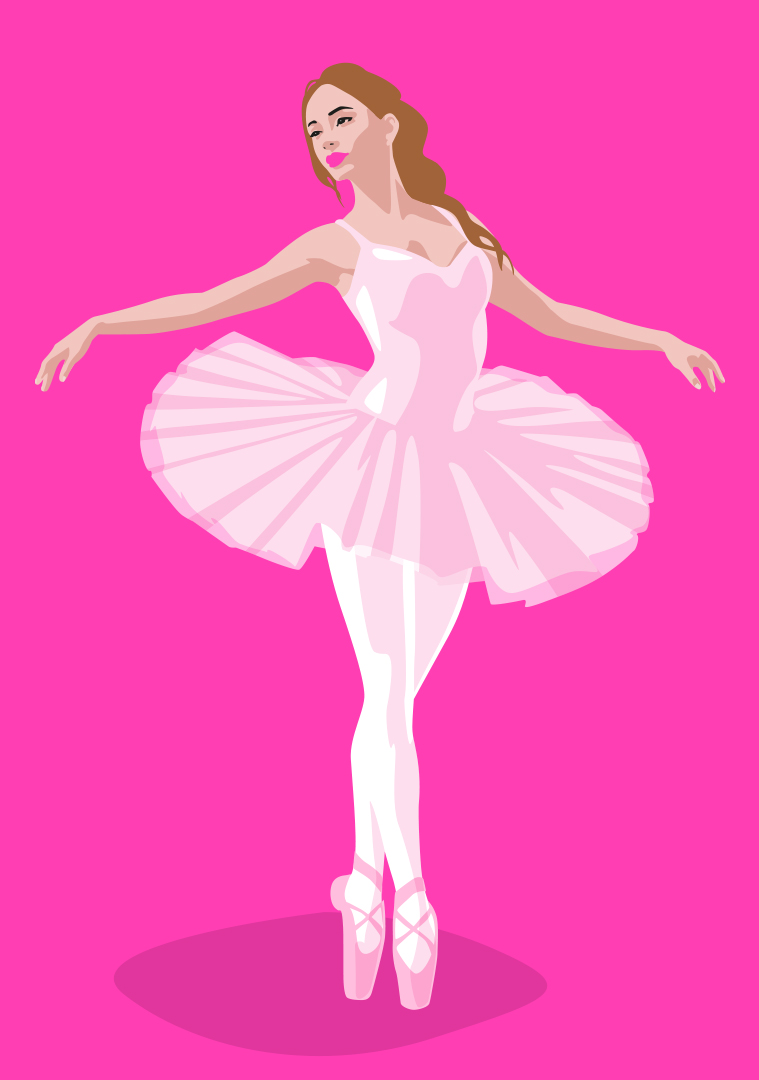 Postcard - luminous - ballet dancer