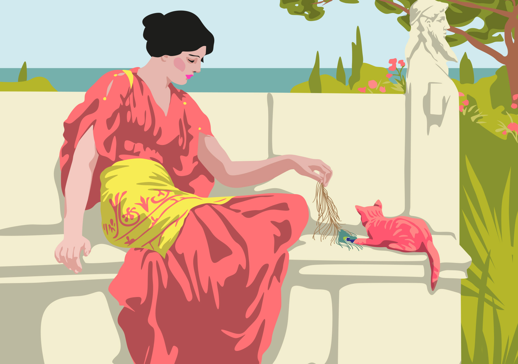 Postcard - Museum Art - Die Favoriten, Godward Postcard - Museum Art - Die Favoriten, Godward