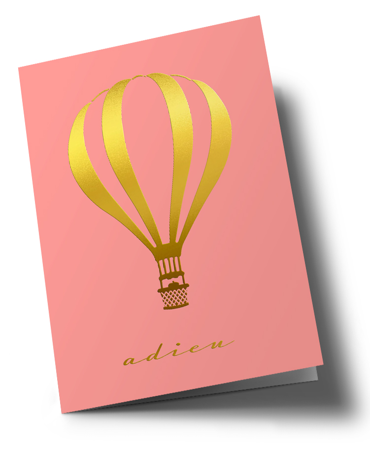Klappkarte C6 - pure - Heißluftballon Klappkarte C6 - pure - Heißluftballon
