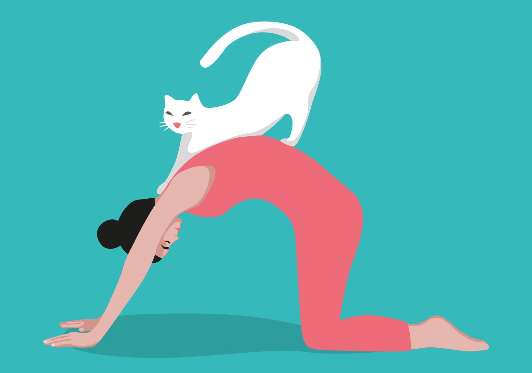 Postkarte - luminous - Yoga cat Postkarte - luminous - Yoga cat