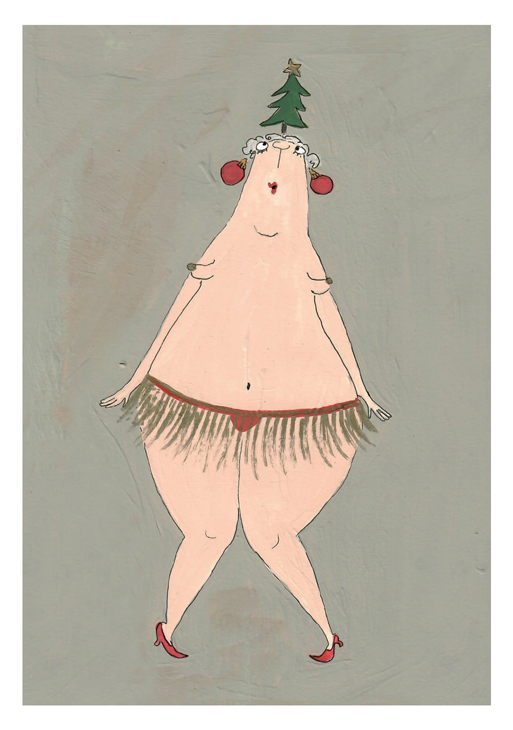 Postkarte - kittiekatstudio - girl tanne