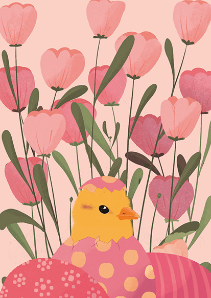 Postcard - Toni Starck - Easter chicks