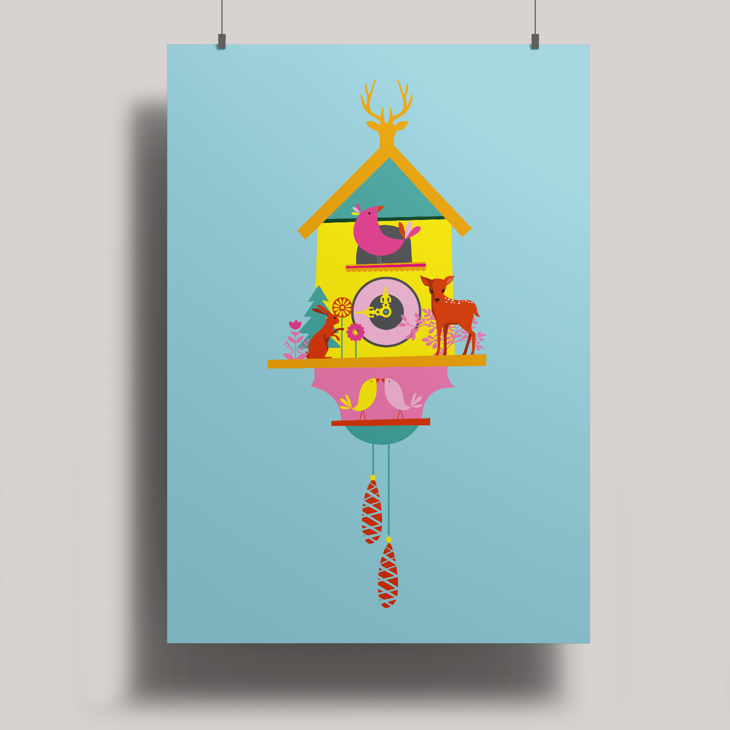 Artprint A3 - Kuckucksuhr Artprint A3 - Kuckucksuhr