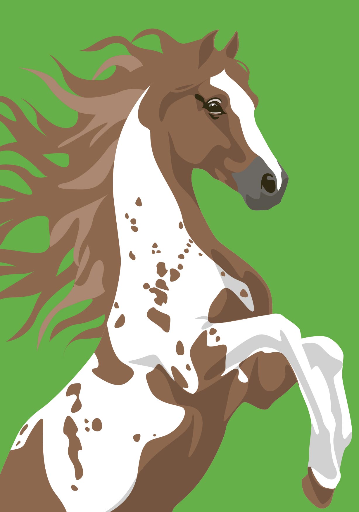 Postcard - luminous - Horse