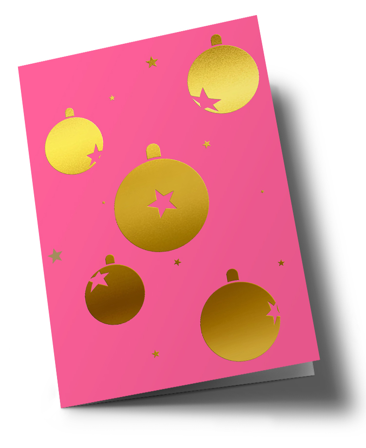 Klappkarte C6 - pure - Weihnachtskugeln Klappkarte C6 - pure - Weihnachtskugeln