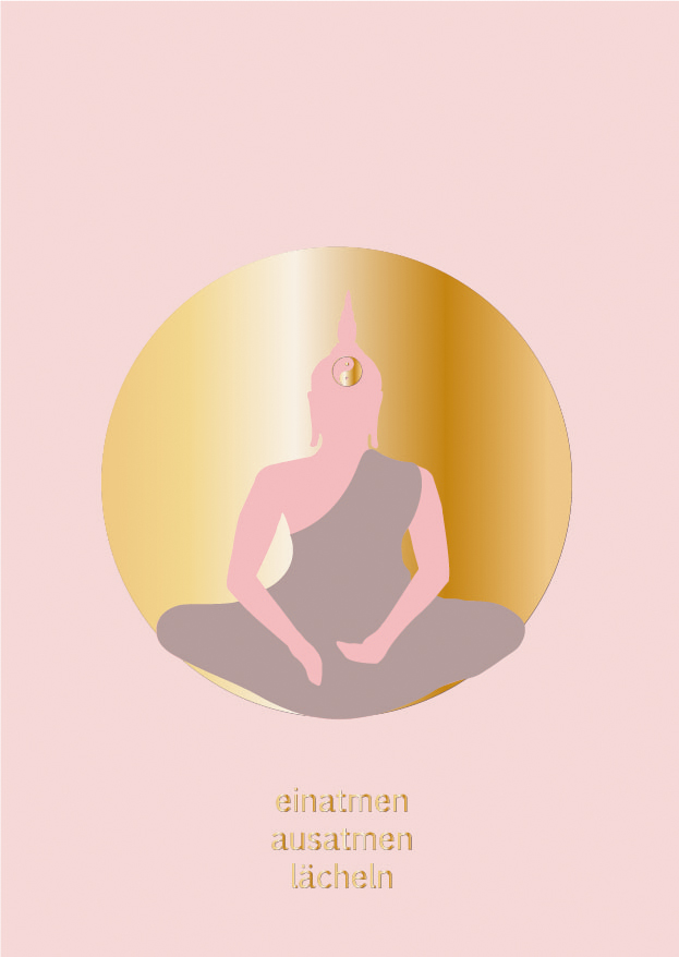 Postkarte - Toni Starck - Buddha, atmen