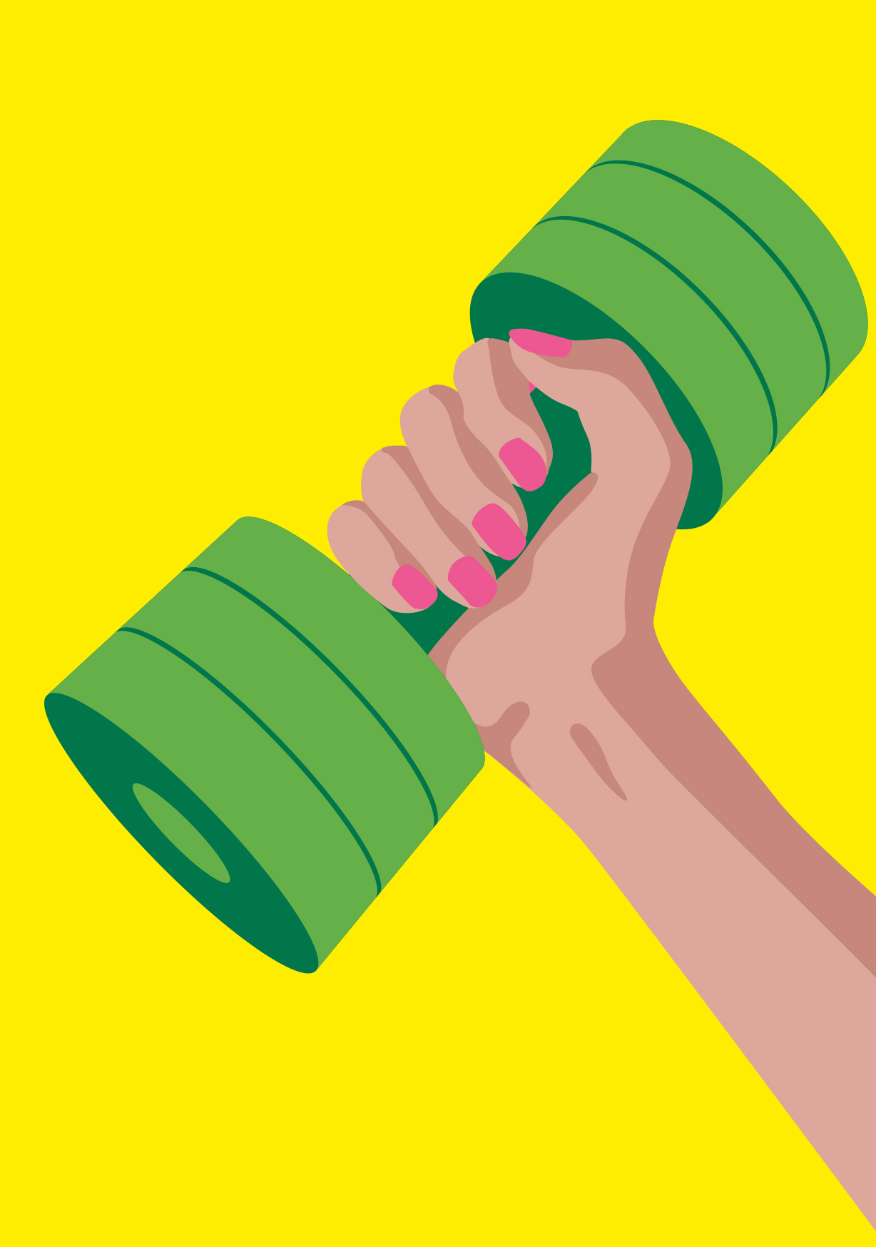 Postcard - sports - Dumbbell