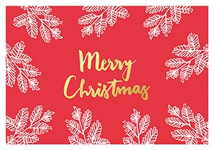 Postkarte - La Card - Merry Misteln, rot