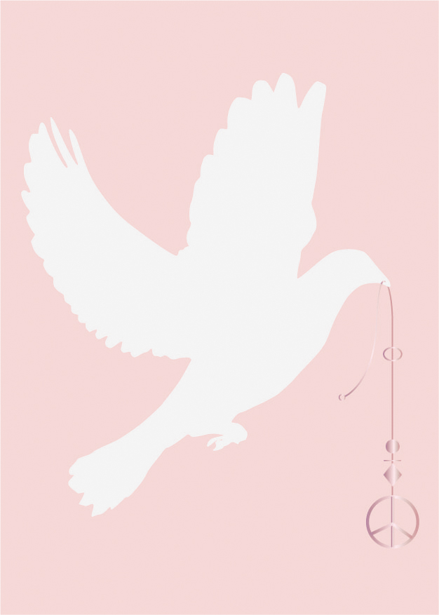 Postkarte - Toni Starck - Dove, peace