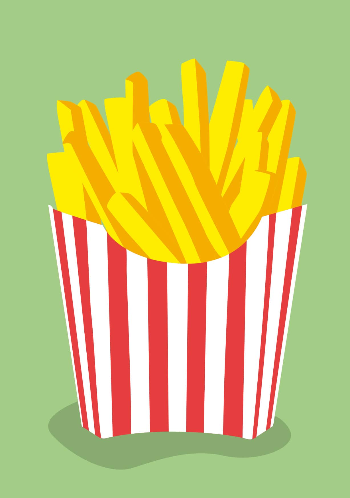 Postcard - neonstyle - Fries