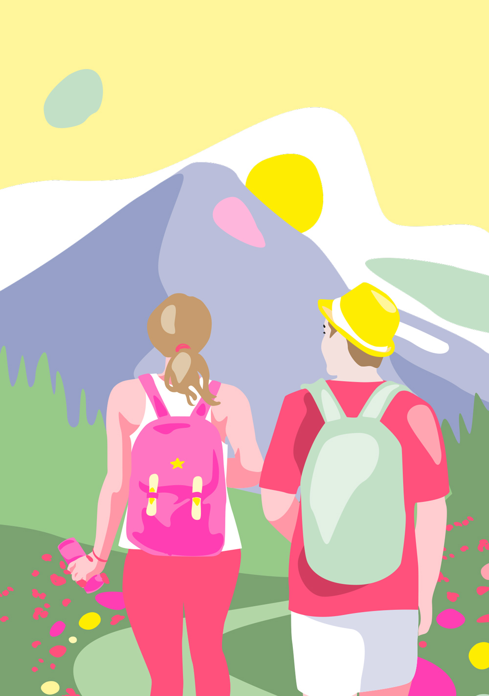 Postkarte - Limoncella - Wanderpaar Postkarte - Limoncella - Wanderpaar