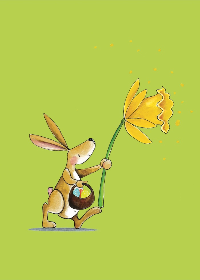 Postcard - Tabea Güttner - Daffodil bunny