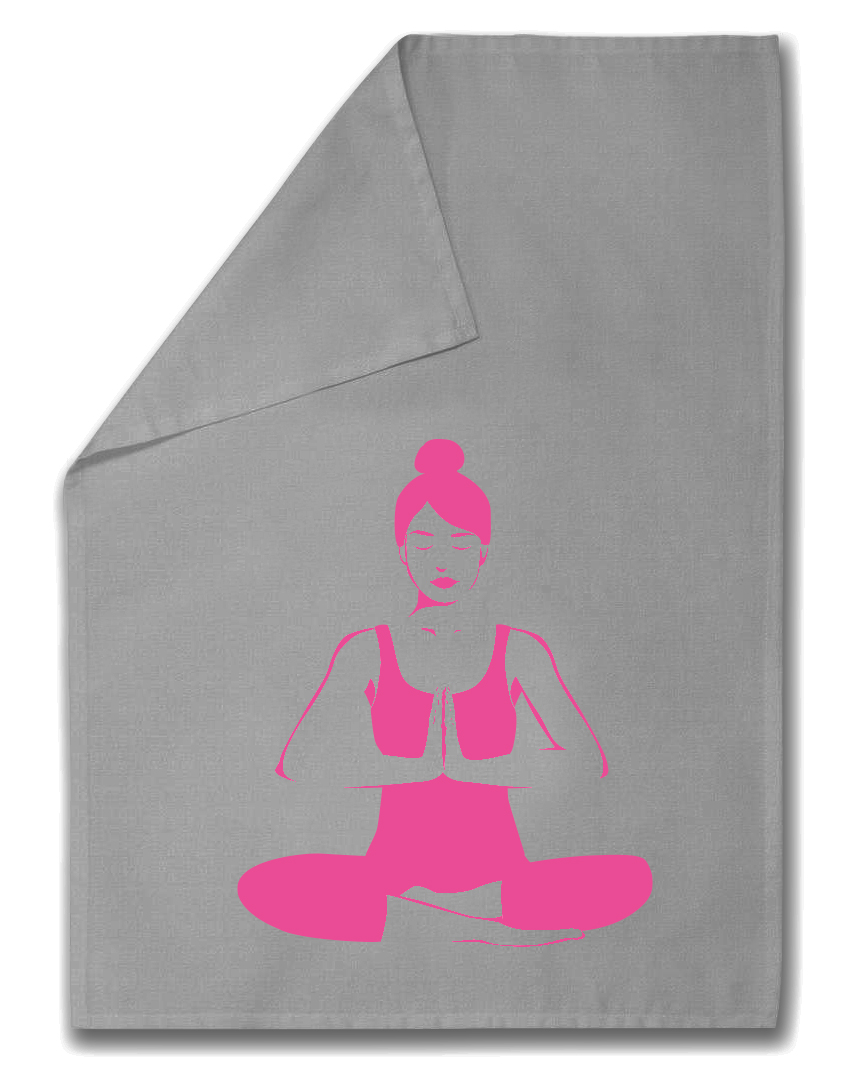 Geschirrtuch - Yogagirl, gray