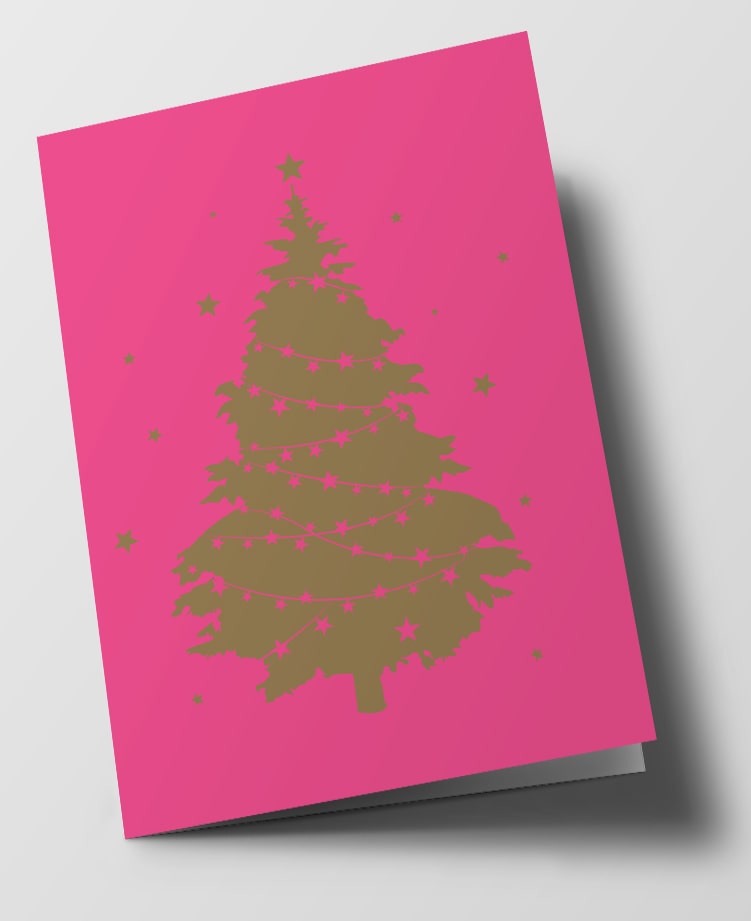 Klappkarte C6 - pure - Weihnachtsbaum Klappkarte C6 - pure - Weihnachtsbaum