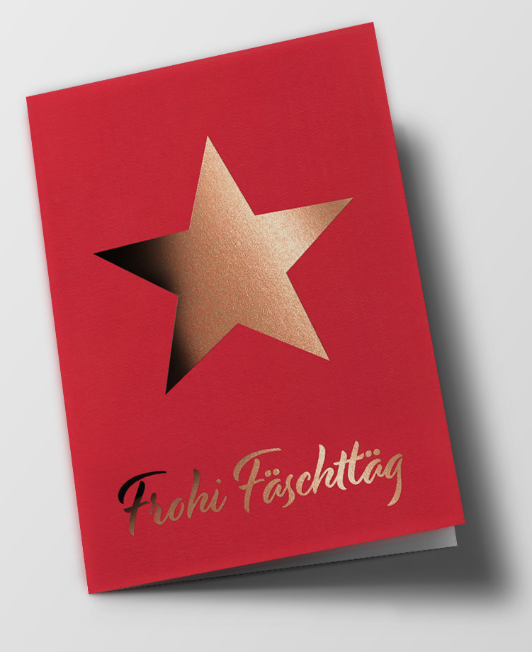 *DK C6 - pure - Stern Fäschttäg, rot