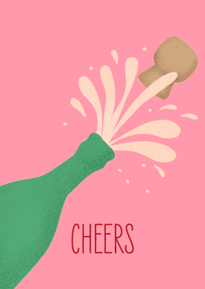 Postkarte - andrea liesert - cheers Postkarte - andrea liesert - cheers