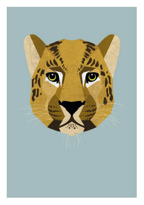 Postkarte - Daria Ivanovna - Leopard