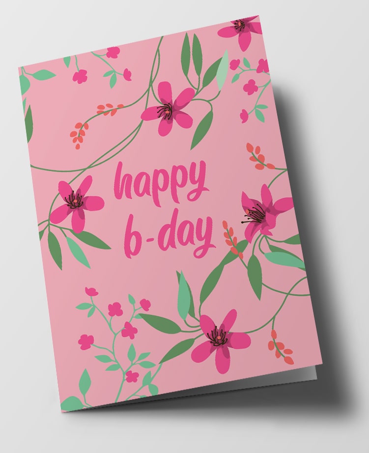 Klappkarte C6 - Happiness - Happy B Day