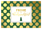 Postkarte - La Card - Goldpunkte, grün