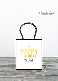 Geschenktüte Mini - Happy, Rahmen Geschenktüte Mini - Happy, Rahmen