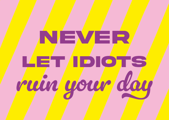 Postkarte - happy wrong - Idiots