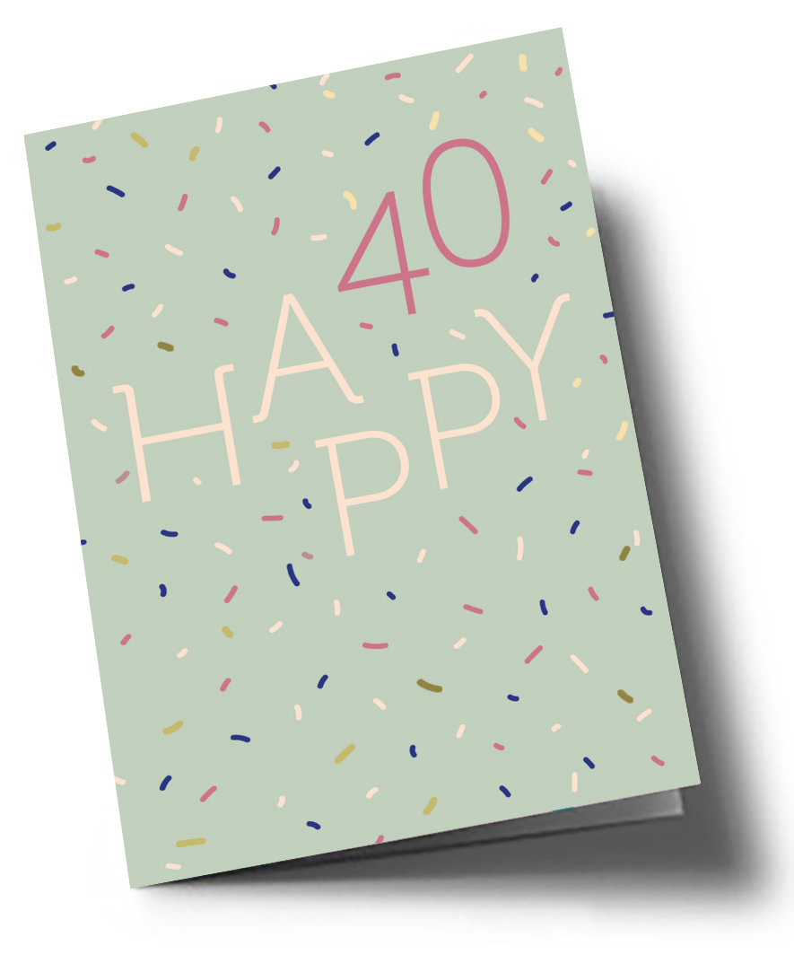 Doublecard C6 - Typoesie - Happy 40 Doublecard C6 - Typoesie - Happy 40