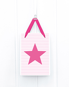 Geschenktüte Midi - Stern, pink