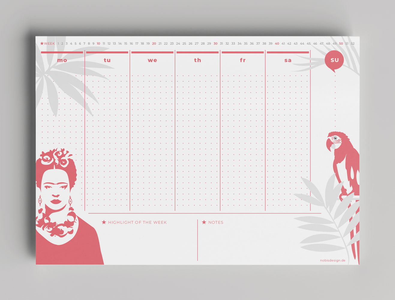 Weekly Planner A4 - neonstyle - Mexican large