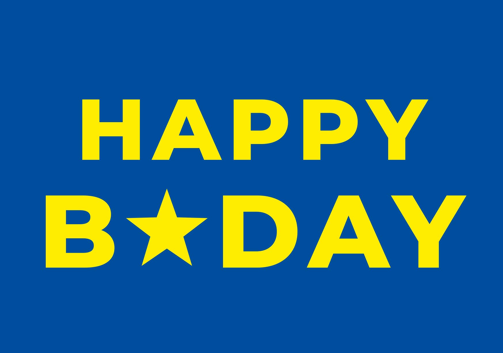 Postcard - neonstyle - Happy B-Day royal blue