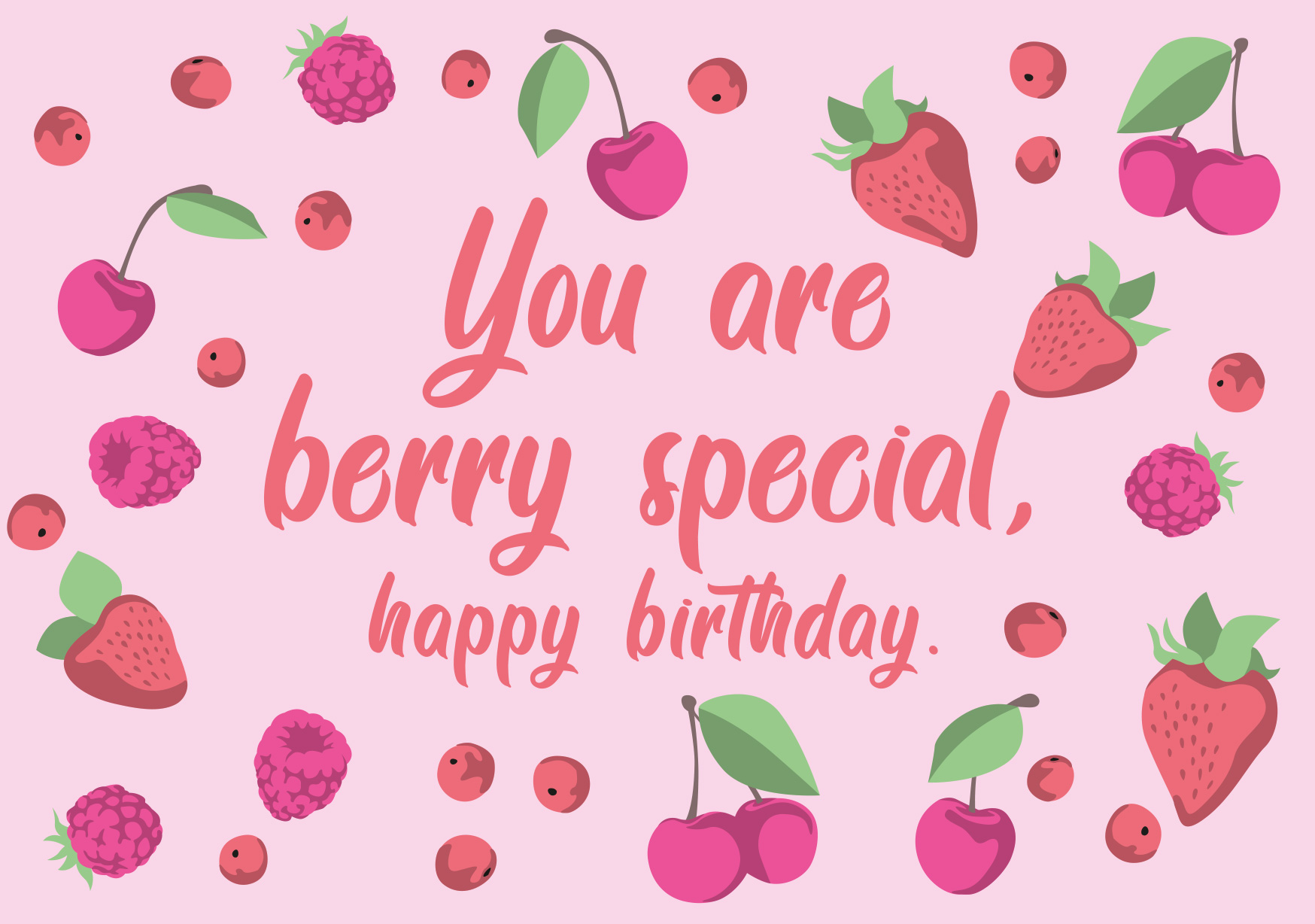 Postkarte - luminous - Berry Birthday