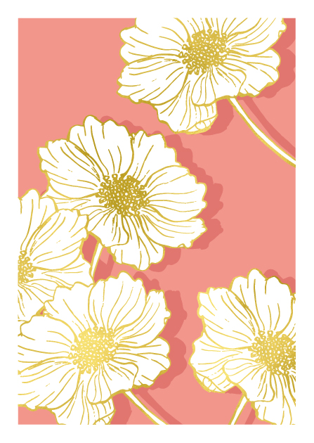 Postcard - illi - Gold embossing - JALI