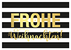 Postkarte - La Card - Weihnachten, schwarz-gold