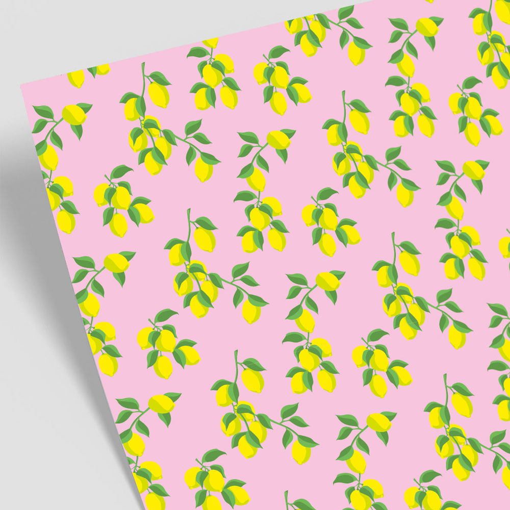 Wrapping paper - happiness - lemons