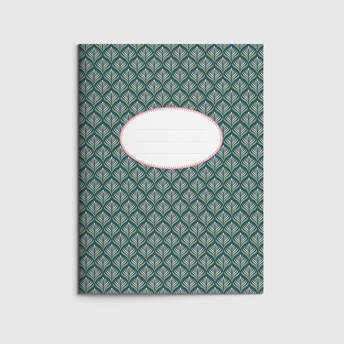 Booklet A5 - Toni Starck Pattern - green elegance
