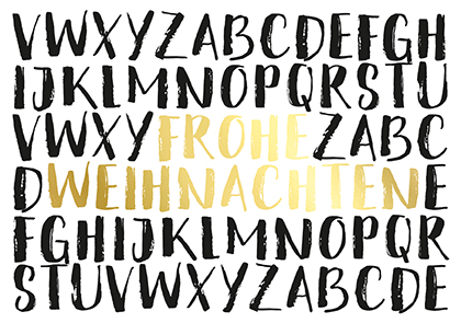 Postkarte - La Card - Typo Weihnachten