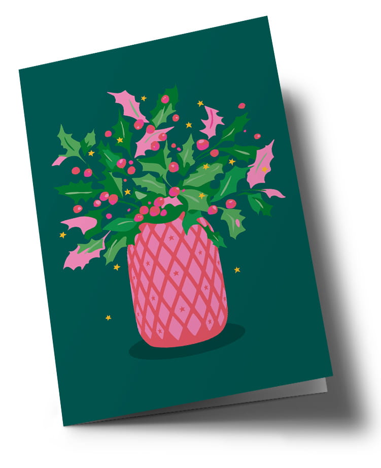 C6 folding card – boho – Holly Pop
